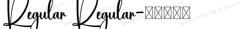 Regular Regular字体转换